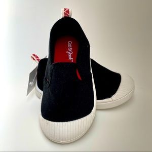 NEW Cat and Jack Black Slip-On Sneakers Size 5